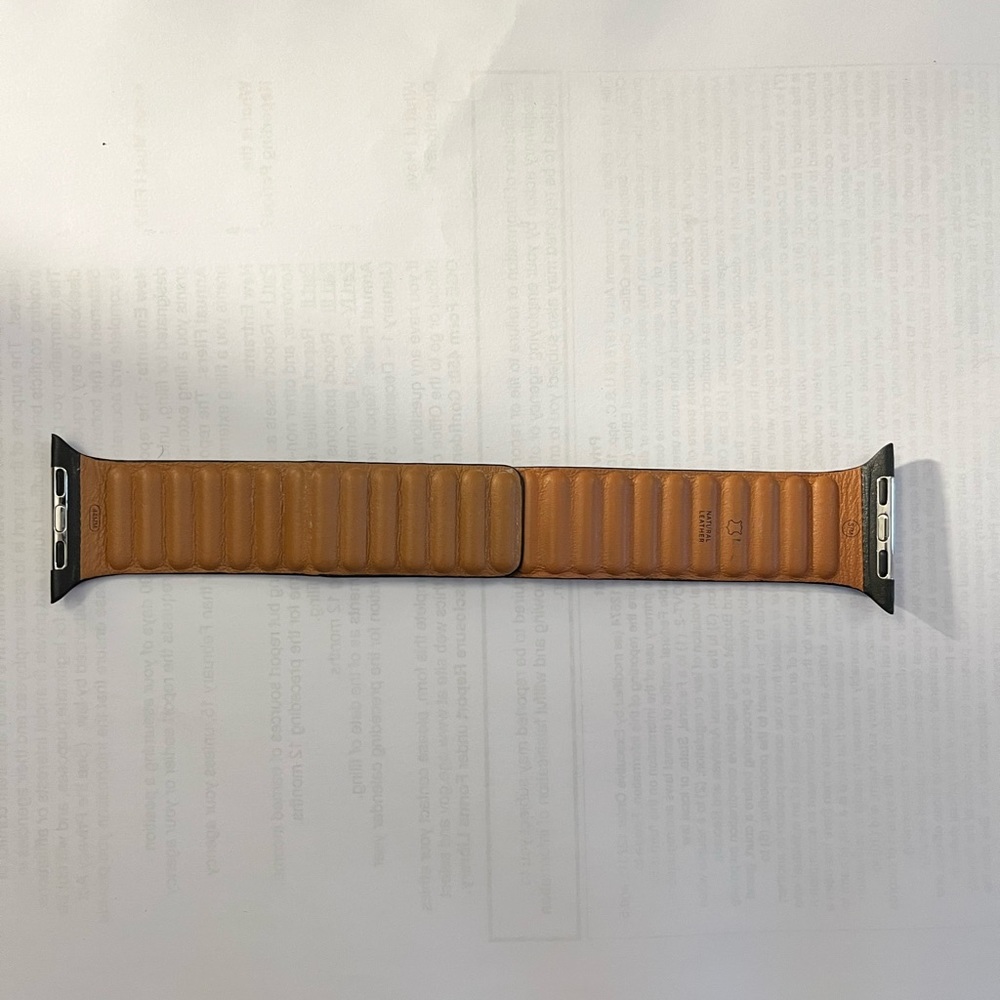 44mm Black Apple Watch Leather Link - Used